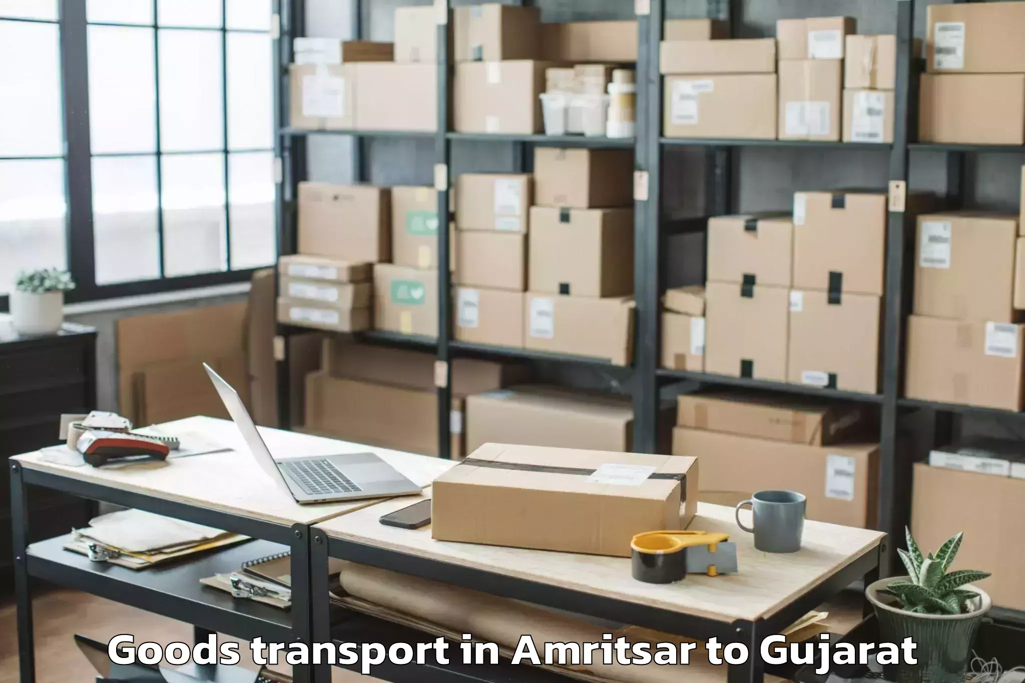 Book Amritsar to Thasra Goods Transport